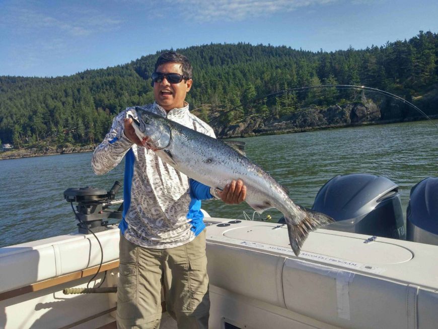 Vancouver Saltwater Fishing Update, Mid June Bon Chovy Salmon Fishing