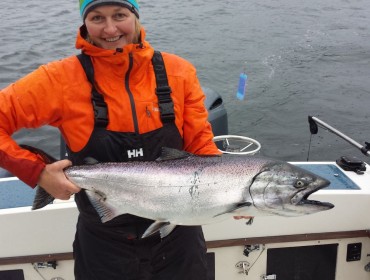 Fishing for chinook salmon near Vancouver BC